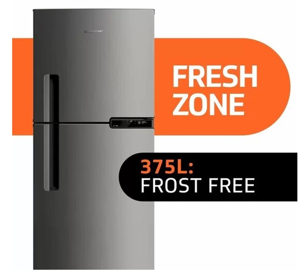 Geladeira Brastemp Frost Free Duplex 375L Inox Extrafrio - BRM44HK 220V