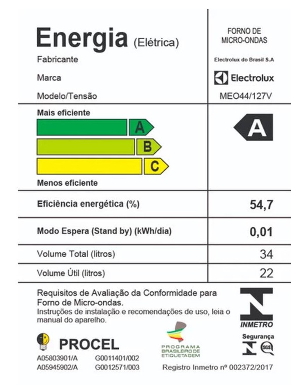 Micro-ondas Electrolux Branco com Função Tira Odor e Manter Aquecido 34L - MEO44 220V