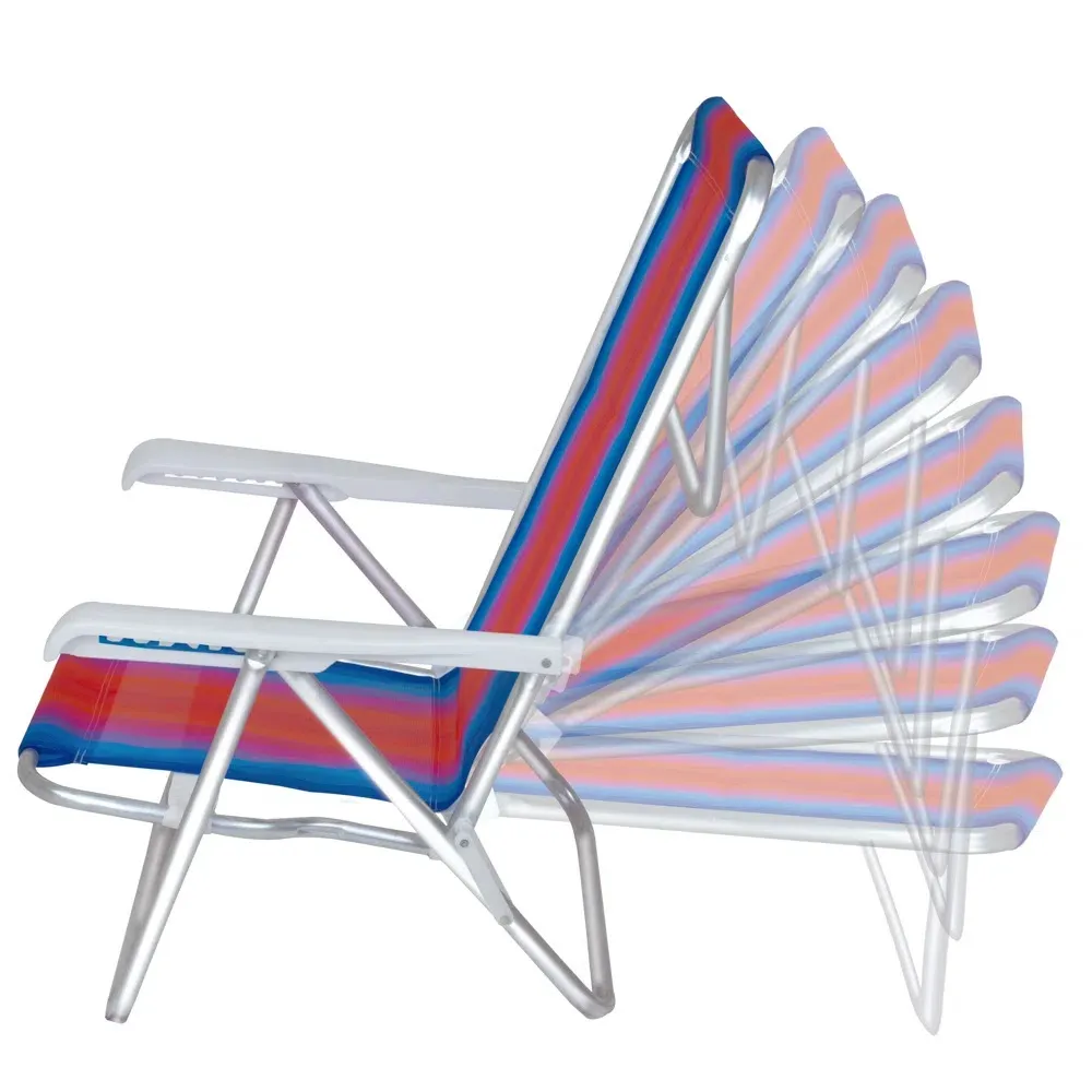 Cadeira Reclinável Alumínio 8 Posições Luxo Sortida  Mor