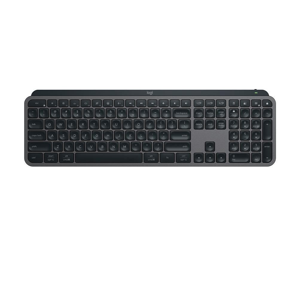 Teclado Sem Fio Logitech MX Keys S, Com Iluminação Inteligente, Bluetooth ou USB, Logi Bolt e Bateria Recarregável, Graf