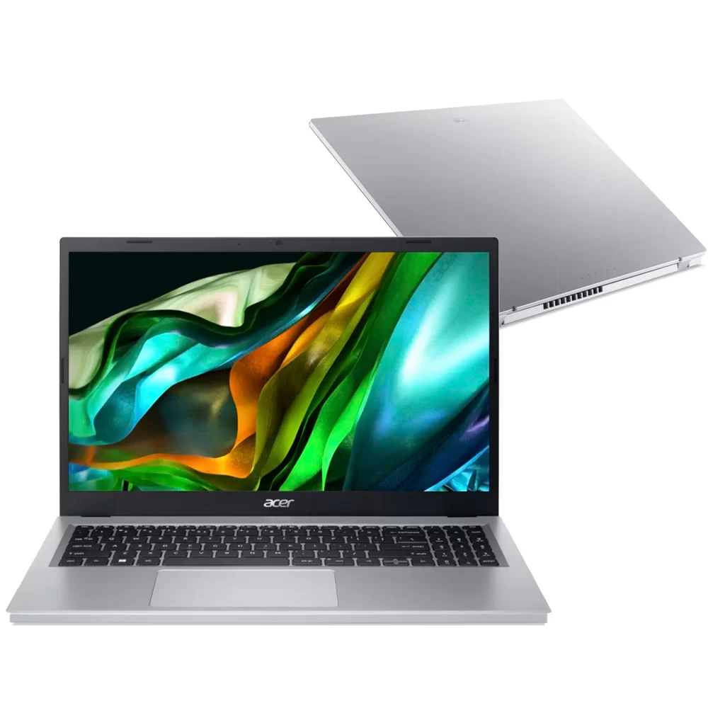 Notebook Aspire 3, A315-510P-34XC, Processador Intel Core I3, Windows 11 Home, 8GB de Memória, 256GB SSD de Armazenament