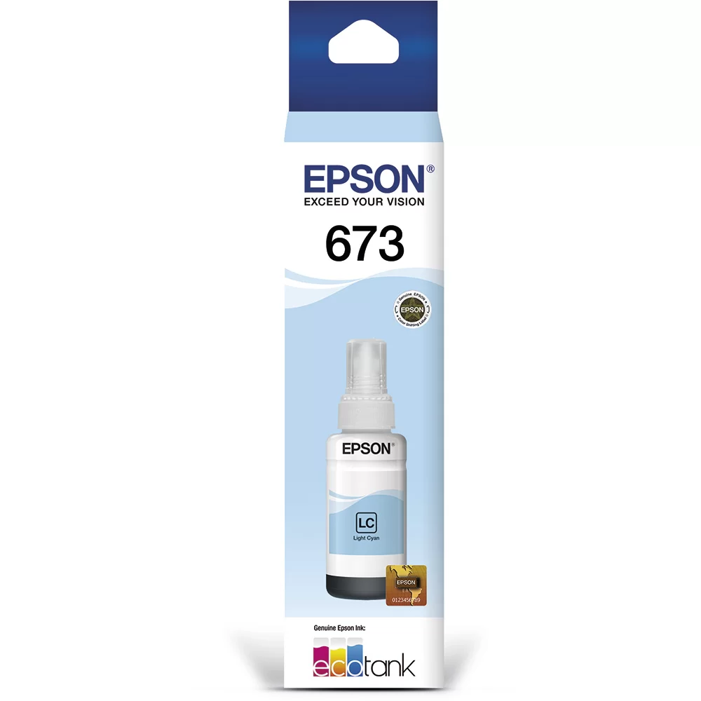 Garrafa para Ecotank L800 ciano claro T673 - T673520AL L800 L805 L1800