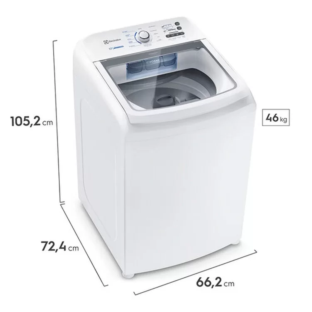 Máquina de Lavar 17kg Electrolux Essential Care com Cesto Inox - LED17 220V