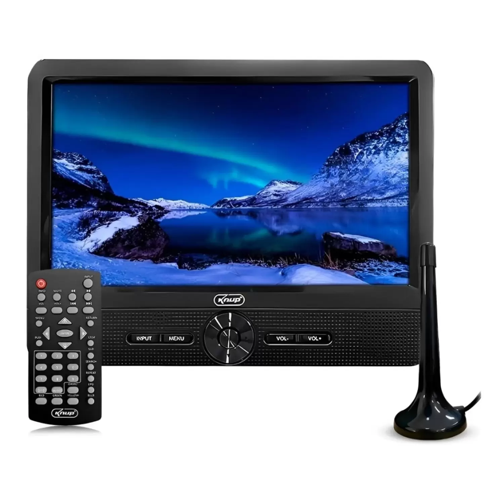 Tv Digital Integrada Monitor Lcd 9 Hd Com Pen Drive E Sd + Controle Remoto - Knup