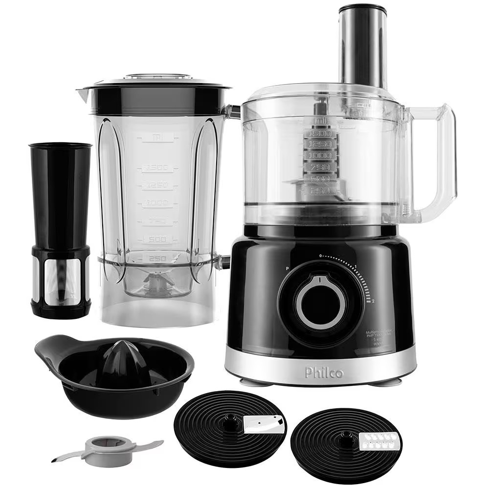 Multiprocessador Philco PMP1500V 5 em 1 Turbo 900W Preto 220V