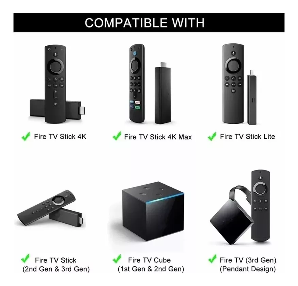 Controle Remoto Comando Voz Para Amazon Fire Stick E Fire 4k