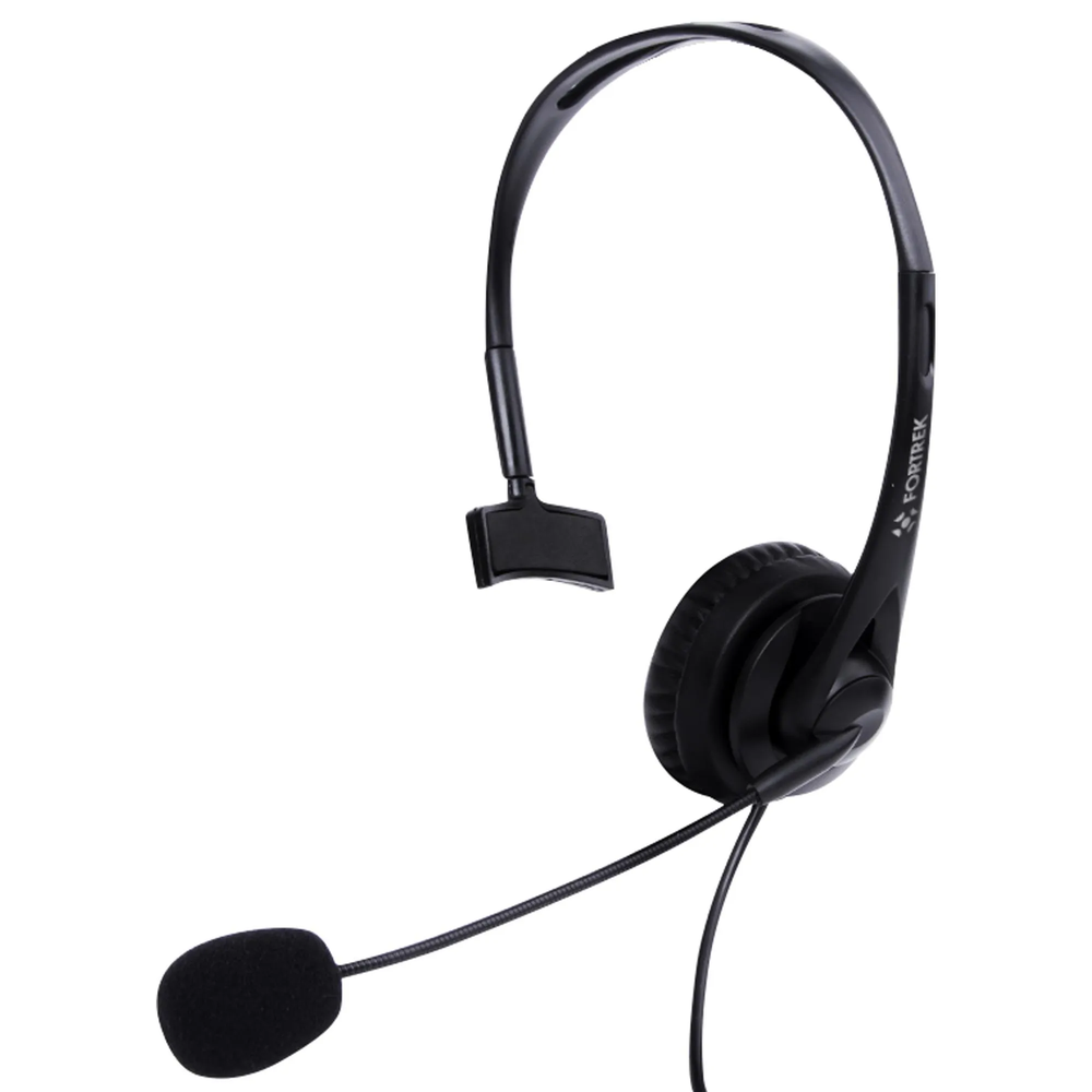 Headset Office Fortrek FK 731A USB Preto