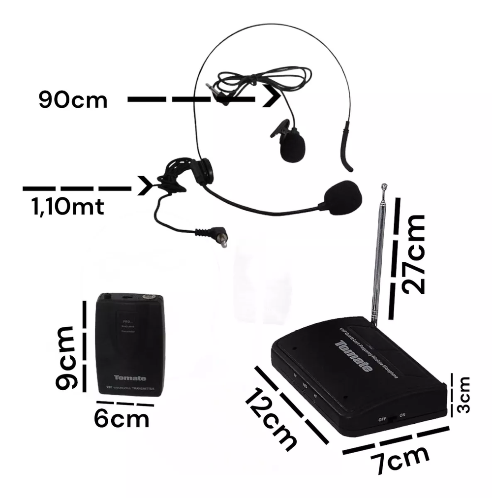 Microfone S/fio Lapela Profissional Headset