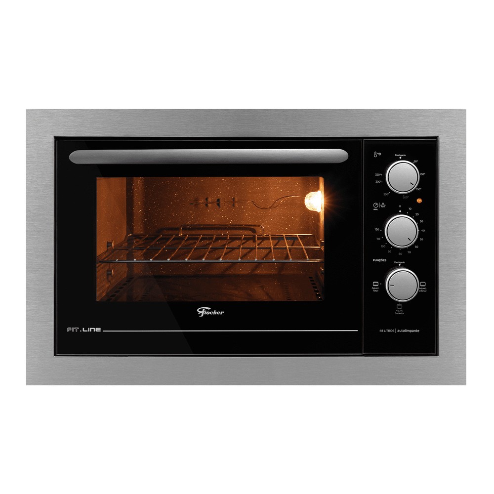 Forno Elétrico de Embutir Fischer Fit Line 48 litros Inox 220V