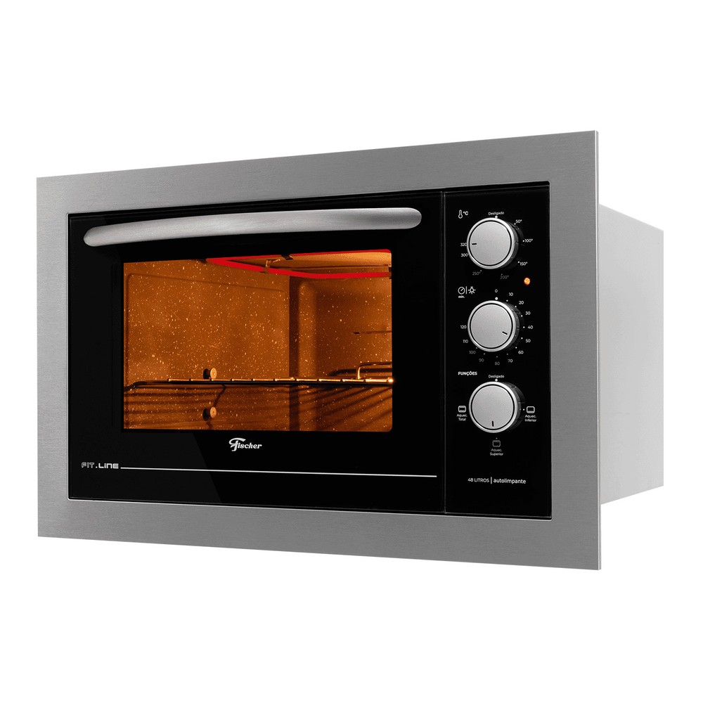 Forno Elétrico de Embutir Fischer Fit Line 48 litros Inox 220V