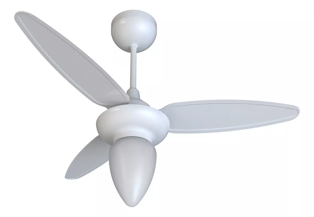 Ventilador De Teto Wind C/ Controle Bivolt Ventisol 3 pás Branco Bivolt