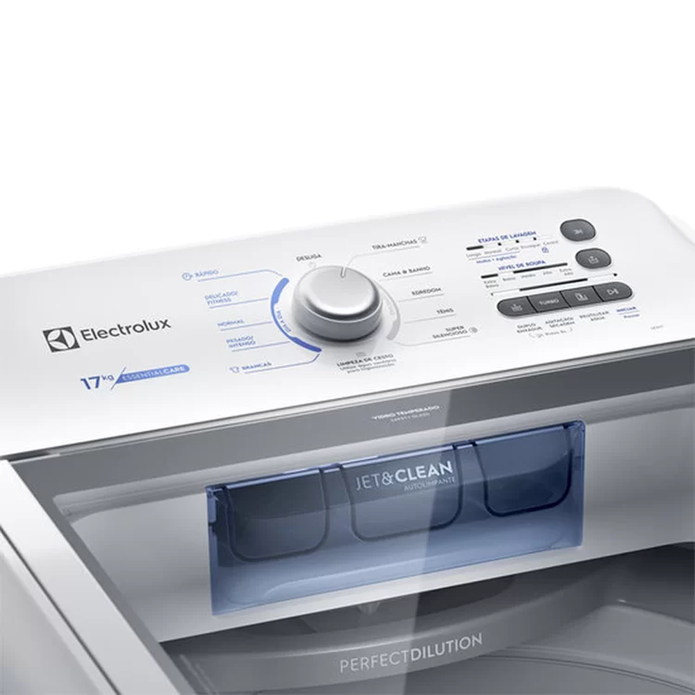 Máquina de Lavar 17kg Electrolux Essential Care com Cesto Inox - LED17 220V