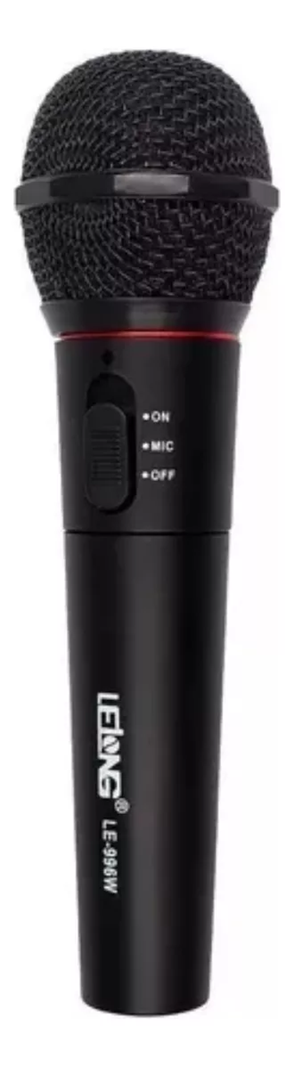 Microfone Sem Fio Wireless Karaokê Preto Le-996w