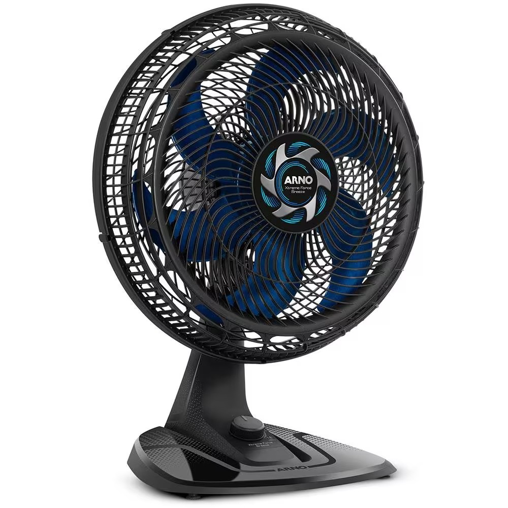 Ventilador de Mesa Arno Xtreme Force VB40 40cm com 3 Velocidades e 6 Pás – Preto 220V.