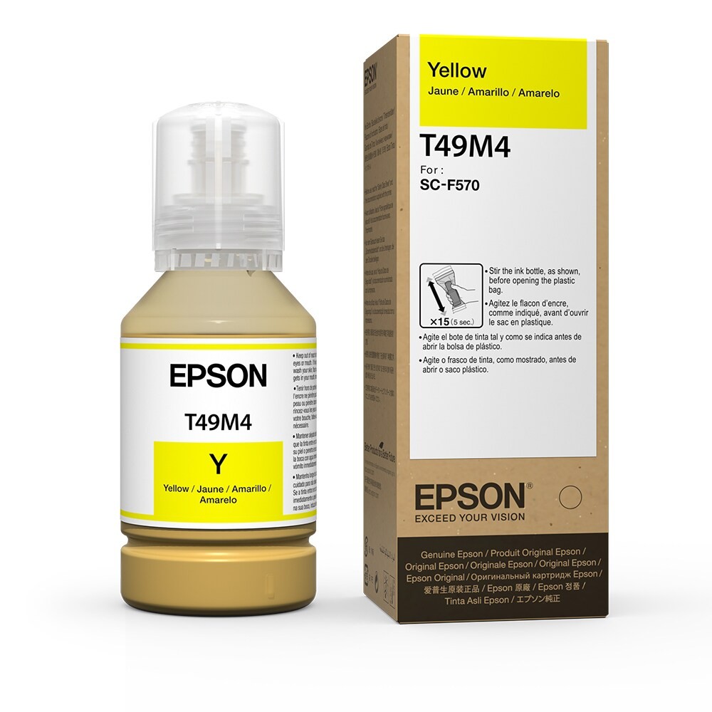 Tinta Garrafa Refil Ultrachrome Epson T49M420 140ML Amarelo 140ML