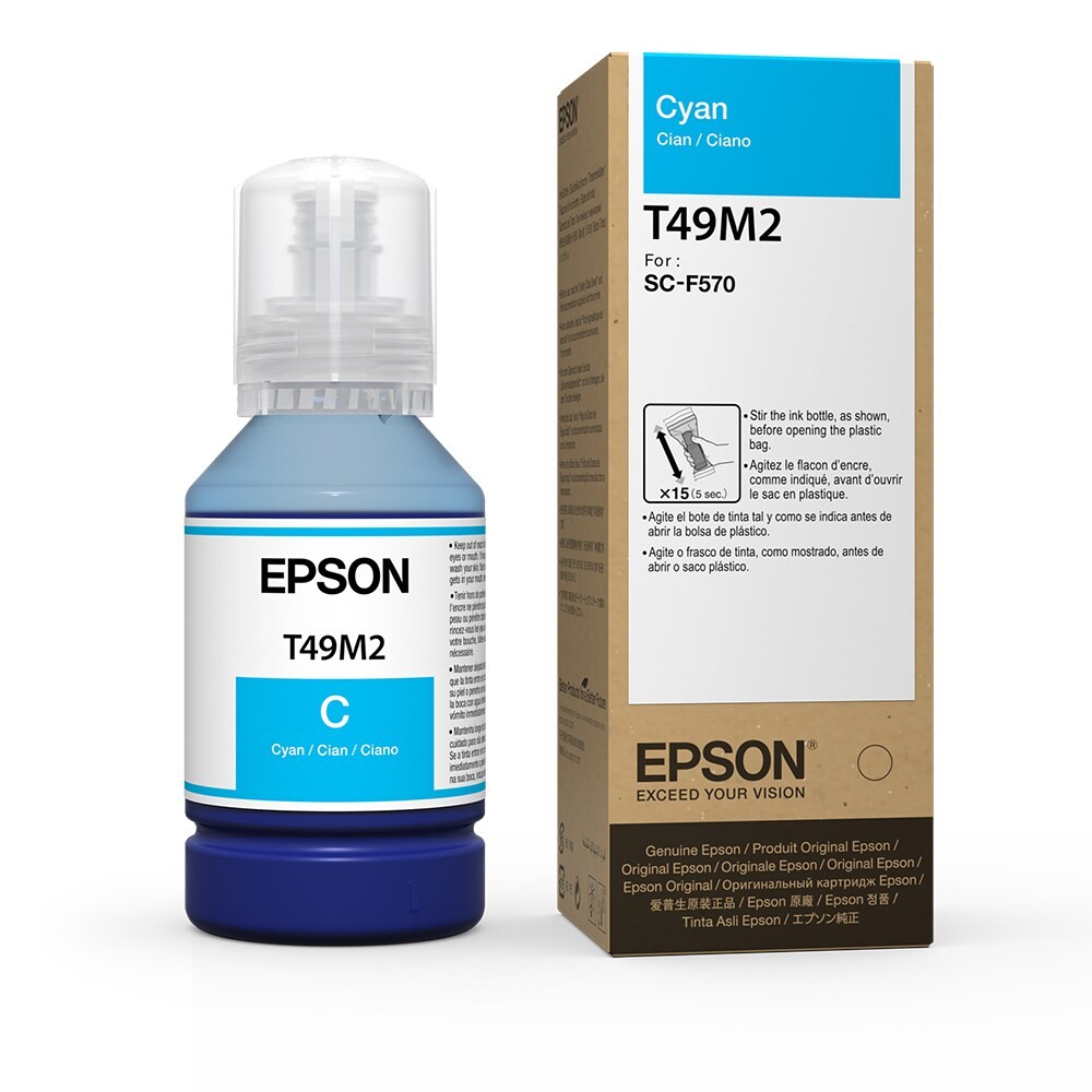 Tinta Garrafa Refil Ultrachrome Epson T49M220 Ciano 140ML 