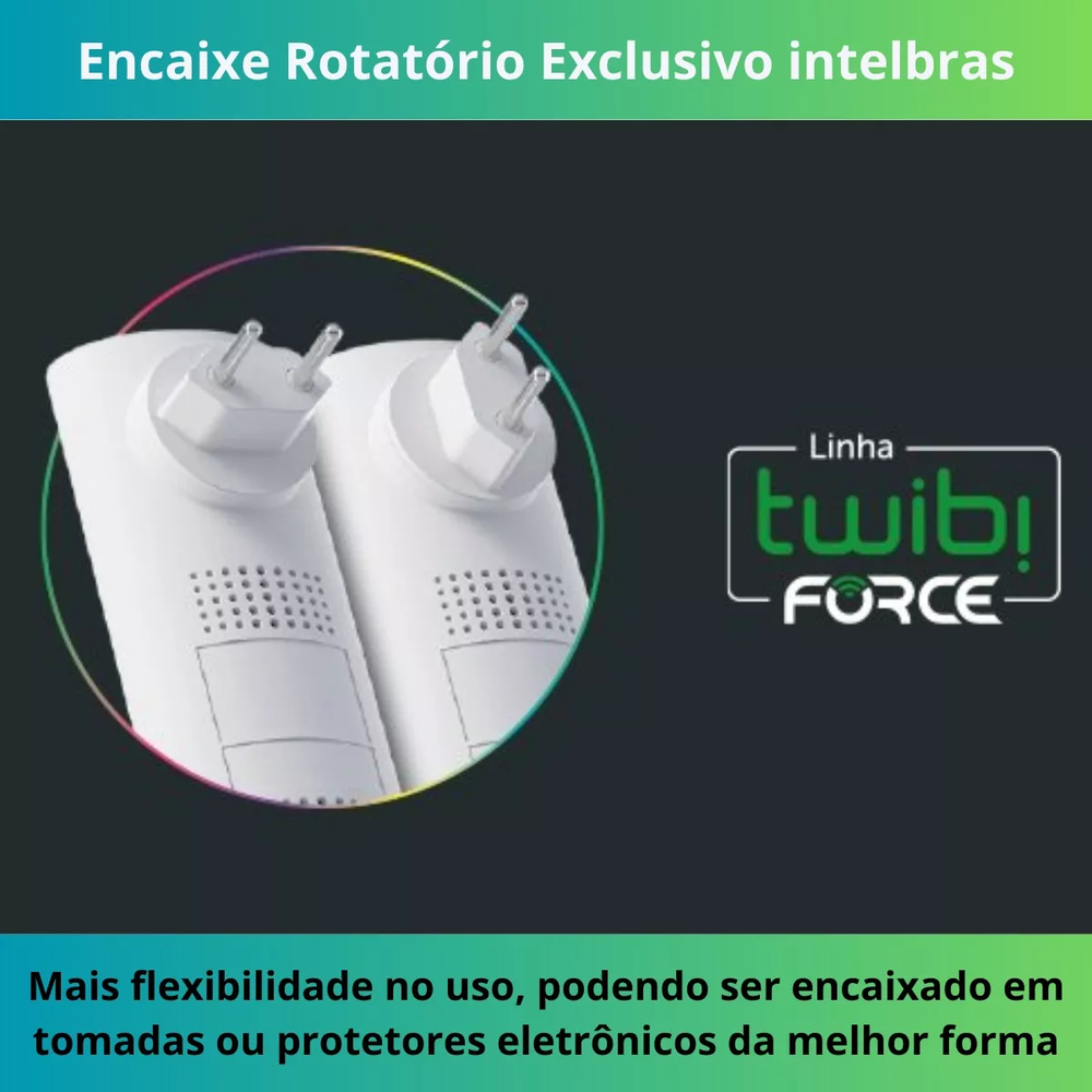 Extensor Mesh Wi-fi Dual Band Twibi Force Plug Branco Intelbras