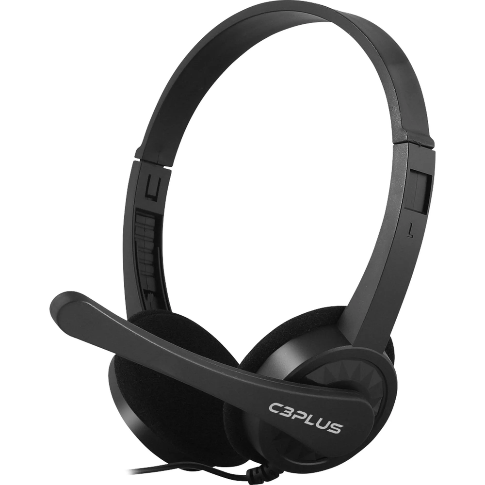 Headset C3Plus PH-02BK Com Microfone Preto