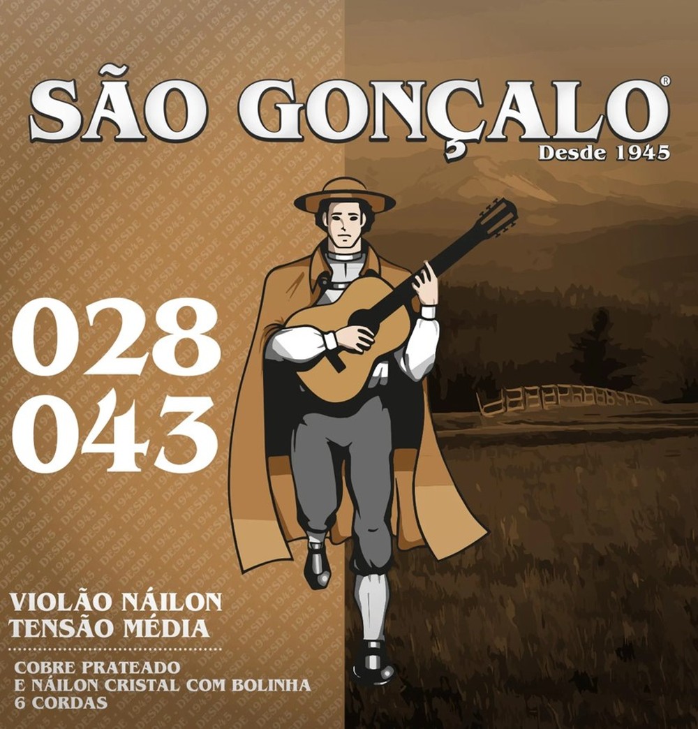 Encordoamento Para Violão Nylon Média com Bolinha São Gonçalo