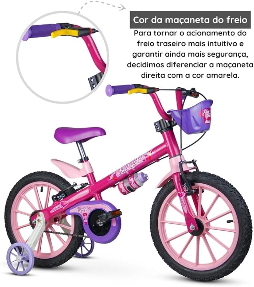 BICICLETA ARO 16 TOP GIRLS 05 NATHOR