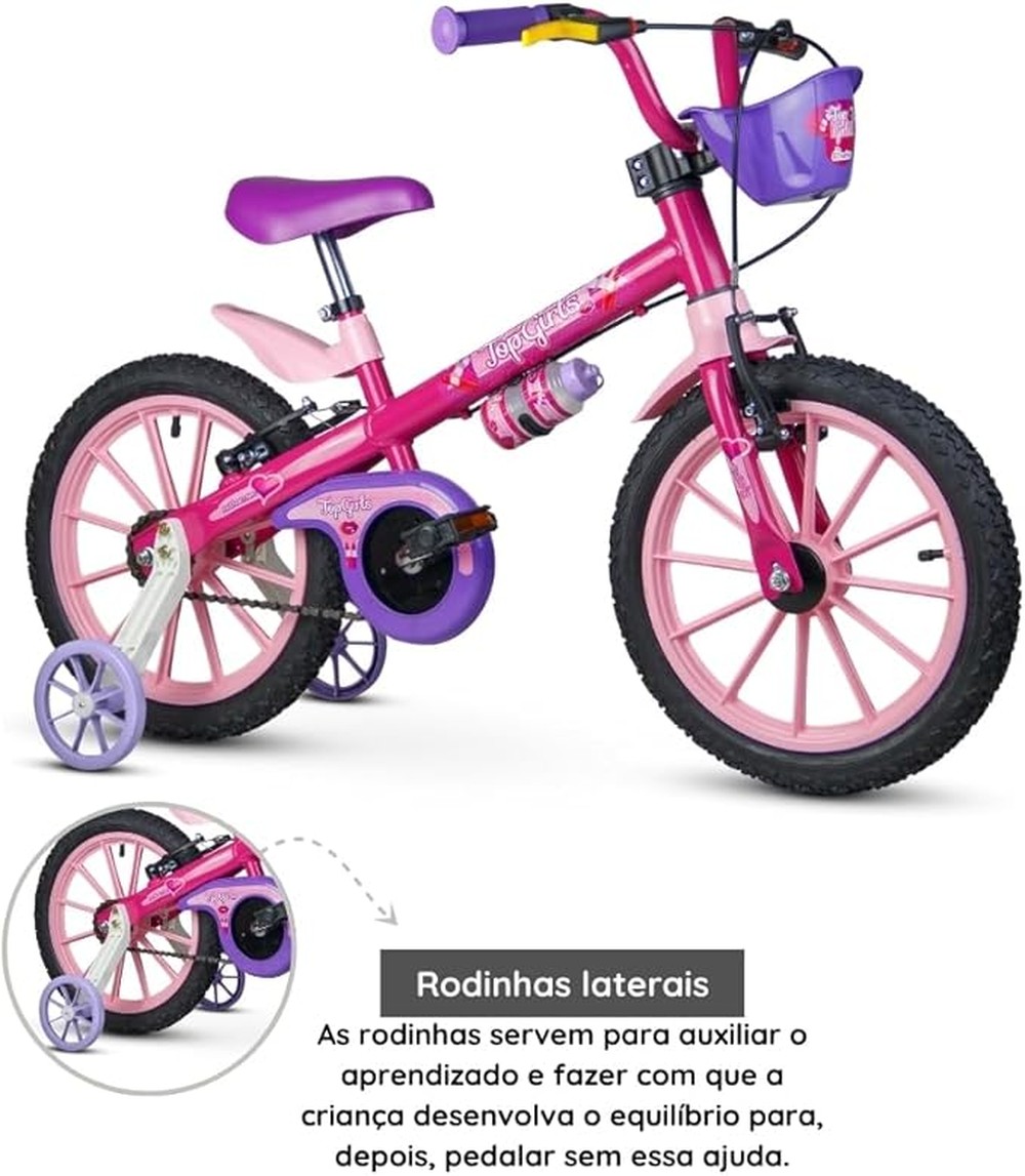 BICICLETA ARO 16 TOP GIRLS 05 NATHOR