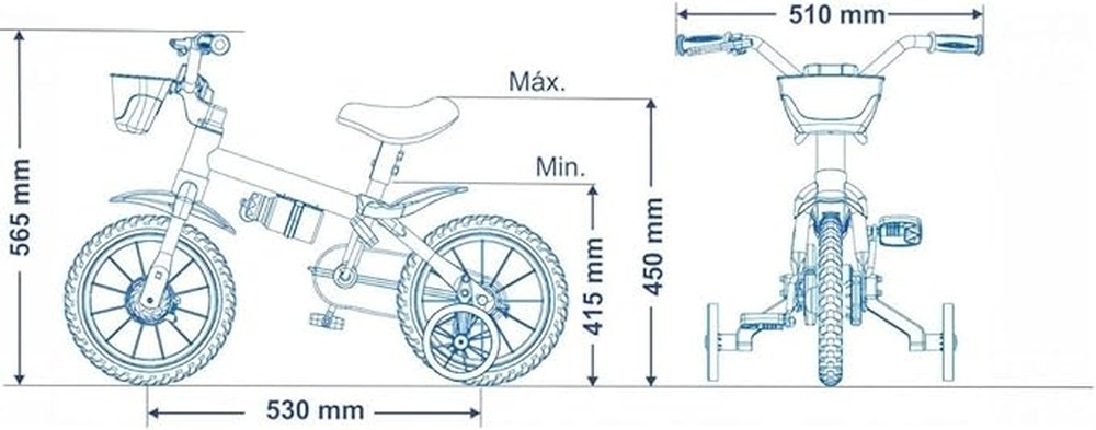 BICICLETA ARO 12 FLOWER 11 NATHOR