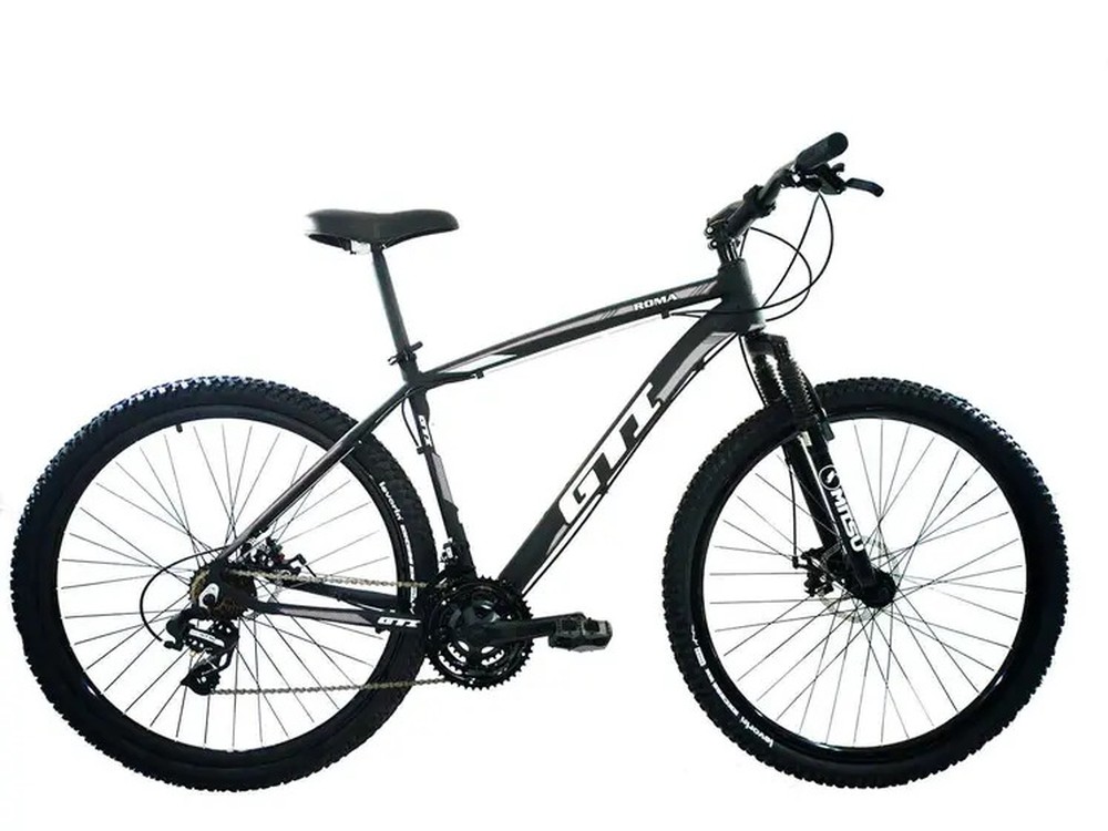 BICICLETA ARO 29 GTI ROMA PRETO/CINZA 17