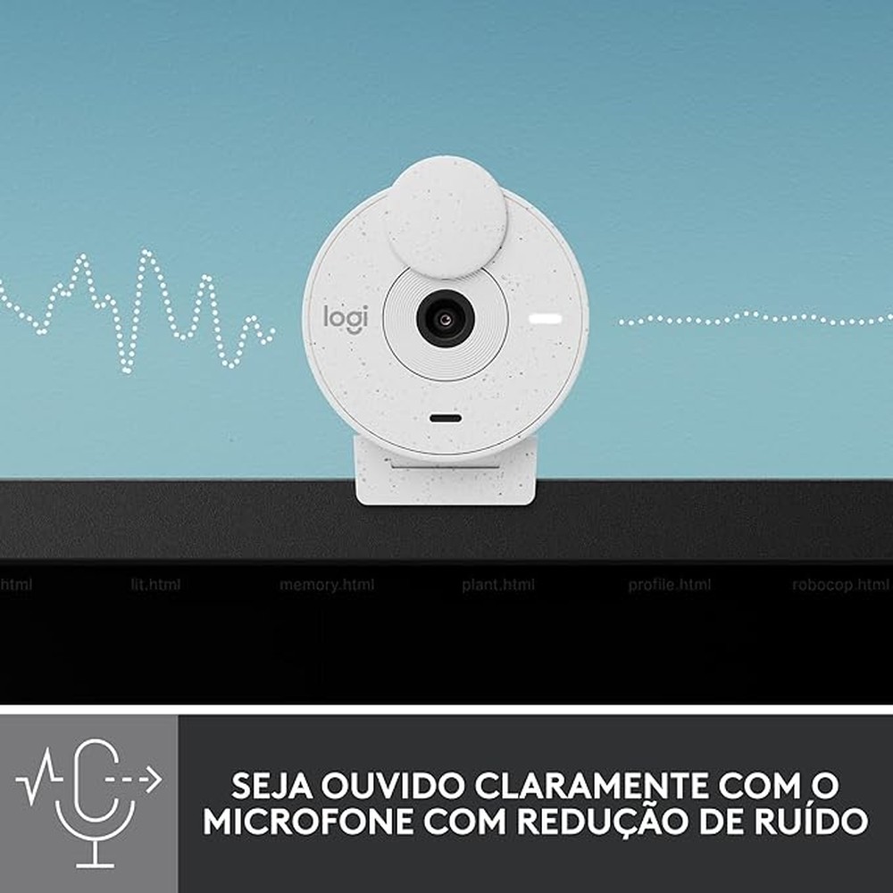 Webcam Full Hd Brio 300 Branco Logitech Off White