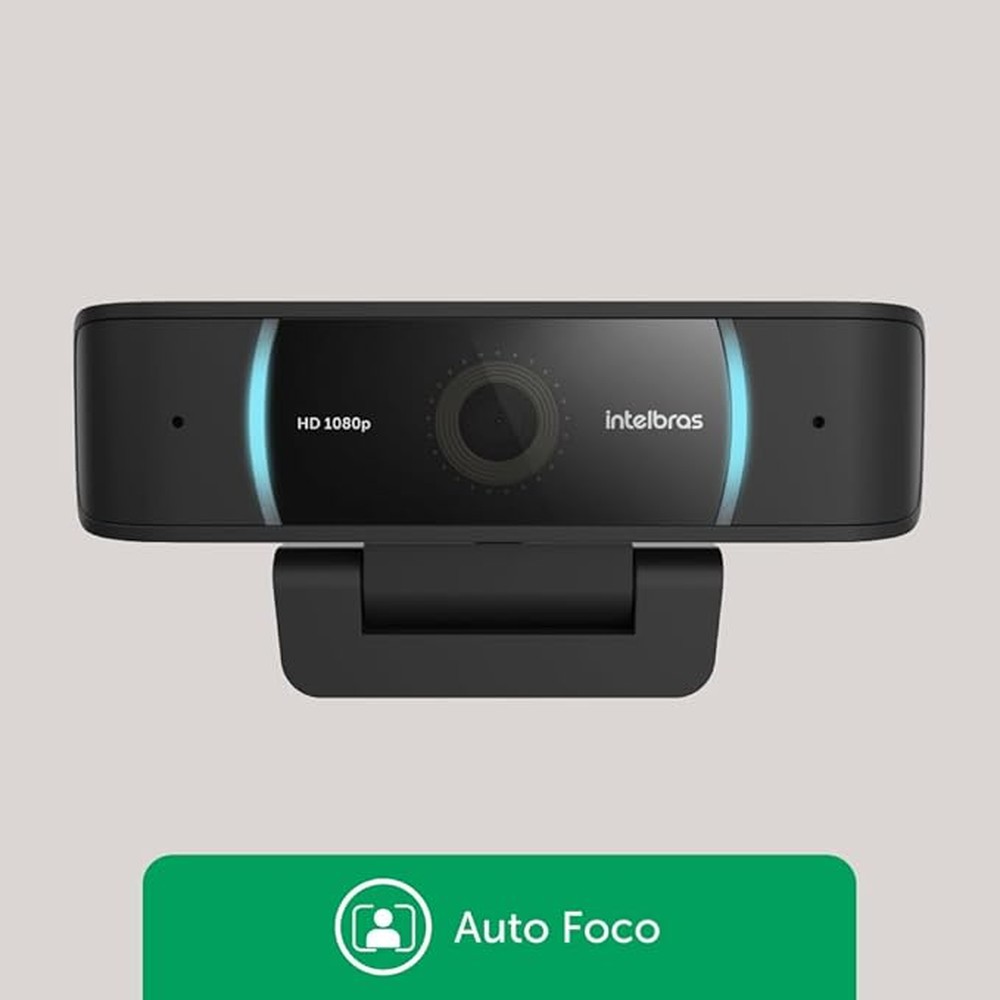 Webcam Para Videoconferência USB Cam 1080p Preto Intelbras