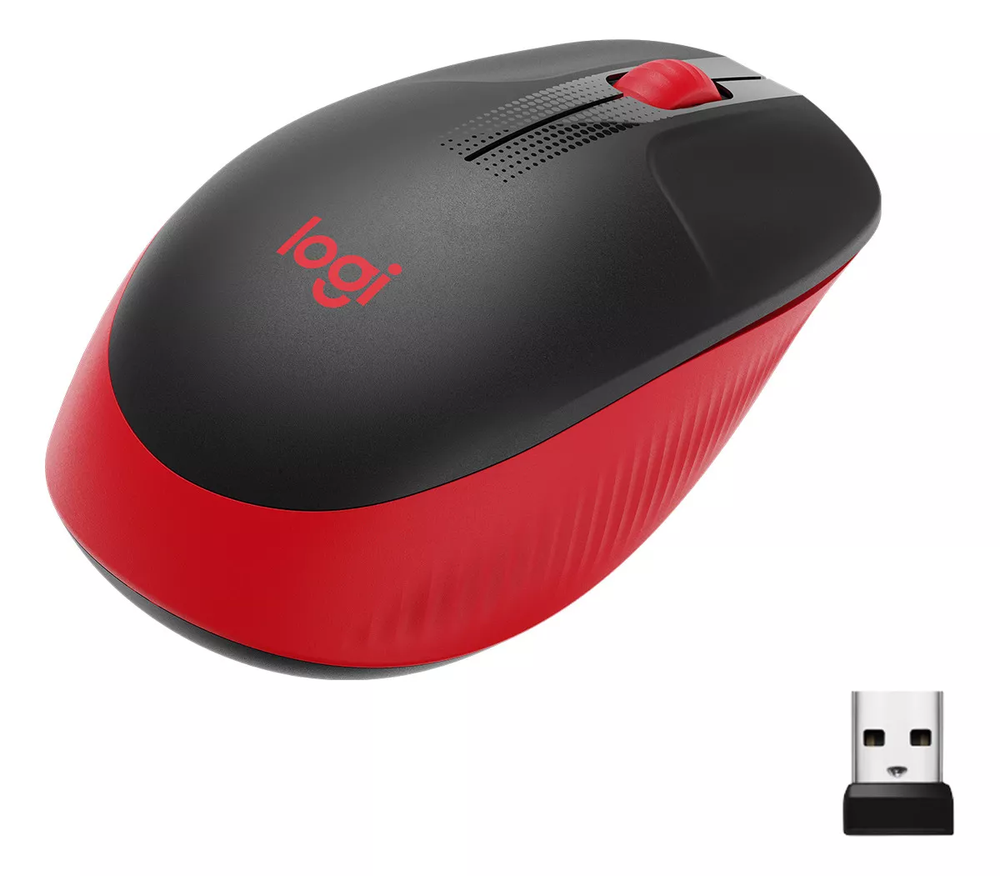 Mouse Logitech M190 Sem Fio Vermelho