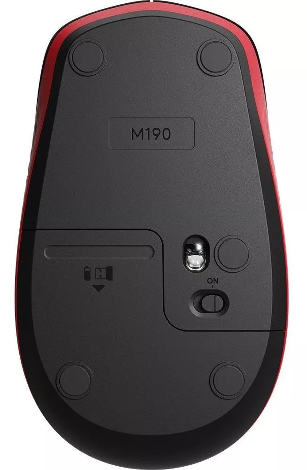 Mouse Logitech M190 Sem Fio Vermelho