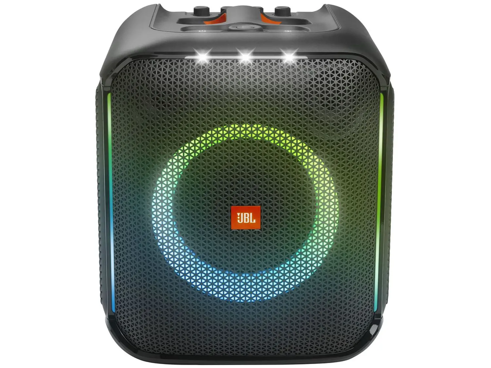 Caixa de Som JBL Party Box Encore Bluetooth com 2 Microfones Amplificada Portátil com Microfone IPX4 100W