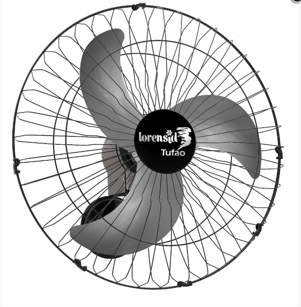 Ventilador de Parede Loren Sid 60cm Tufão Bivolt Preto