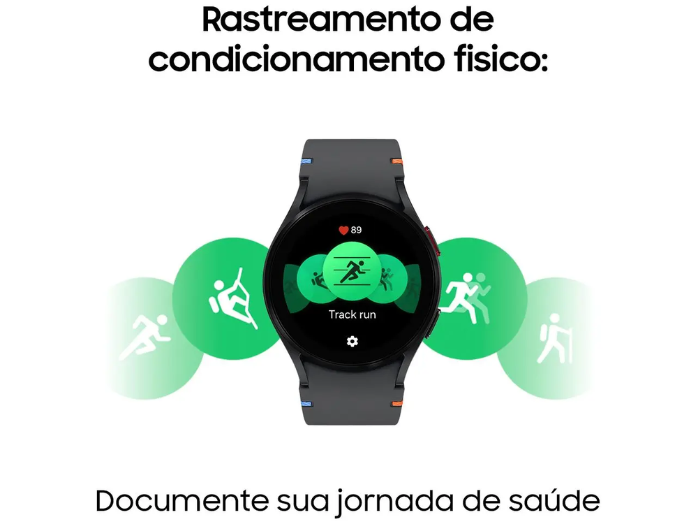 Smartwatch Samsung Galaxy Watch FE 40mm Preto 16GB Bluetooth