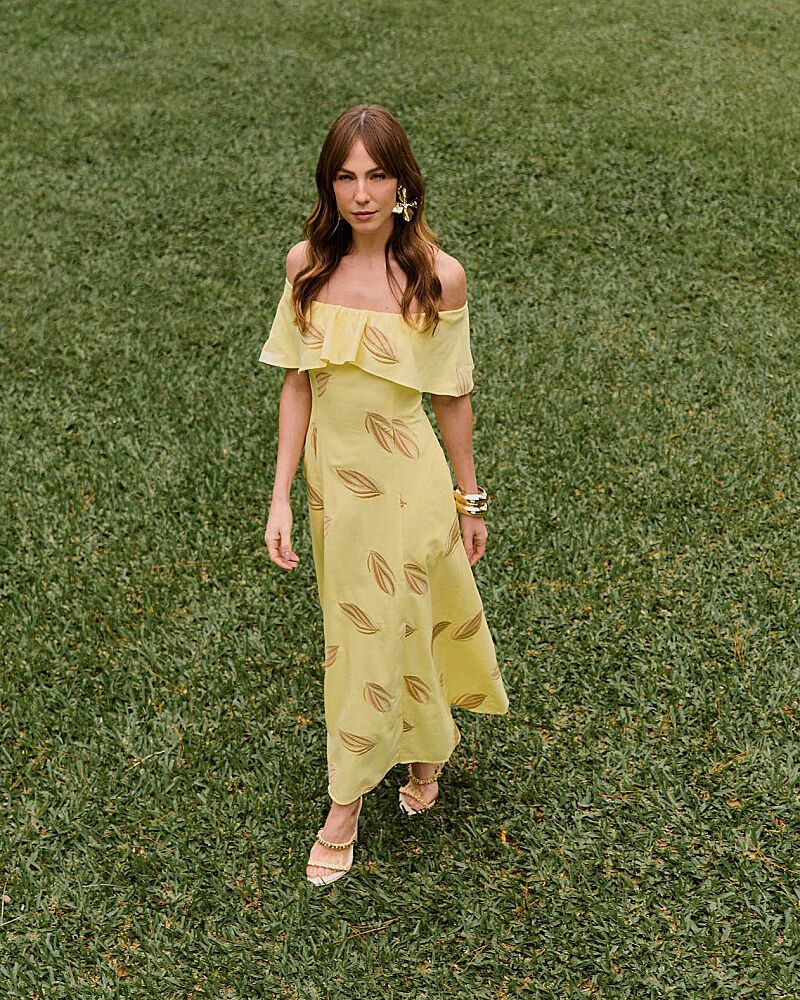 Vestido Bordado Ombro a Ombro 