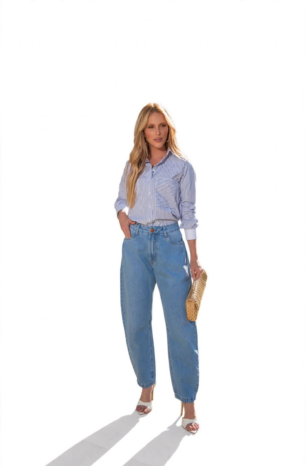 Calça Barrel Denim