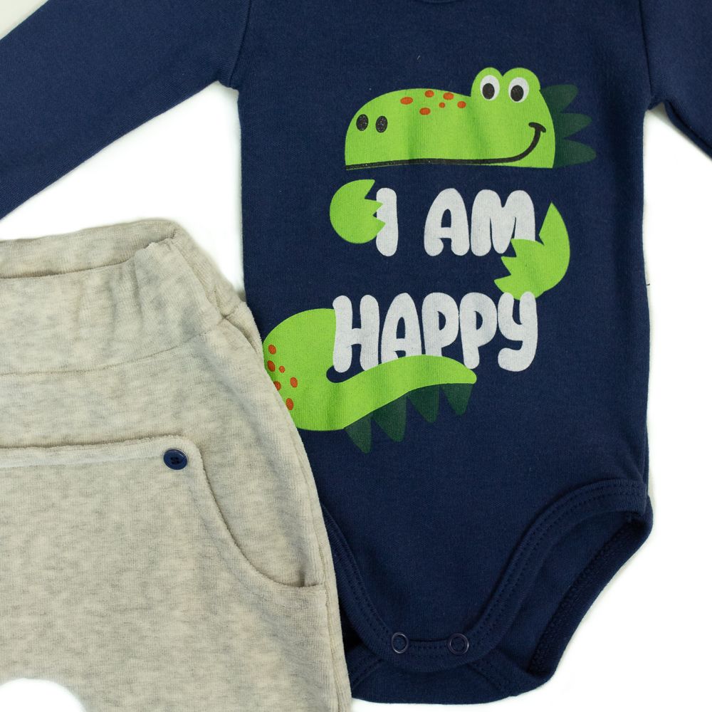 CONJUNTO BODY E CALÇA DINOSSAURO EM SUEDINE E PLUSH