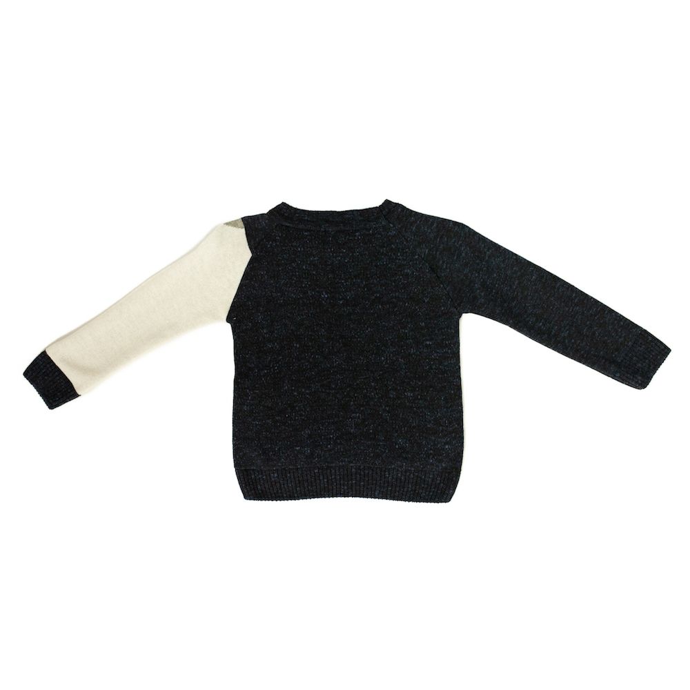 SUÉTER DE TRICÔ INFANTIL ESTAMPA URSO POLAR AZUL