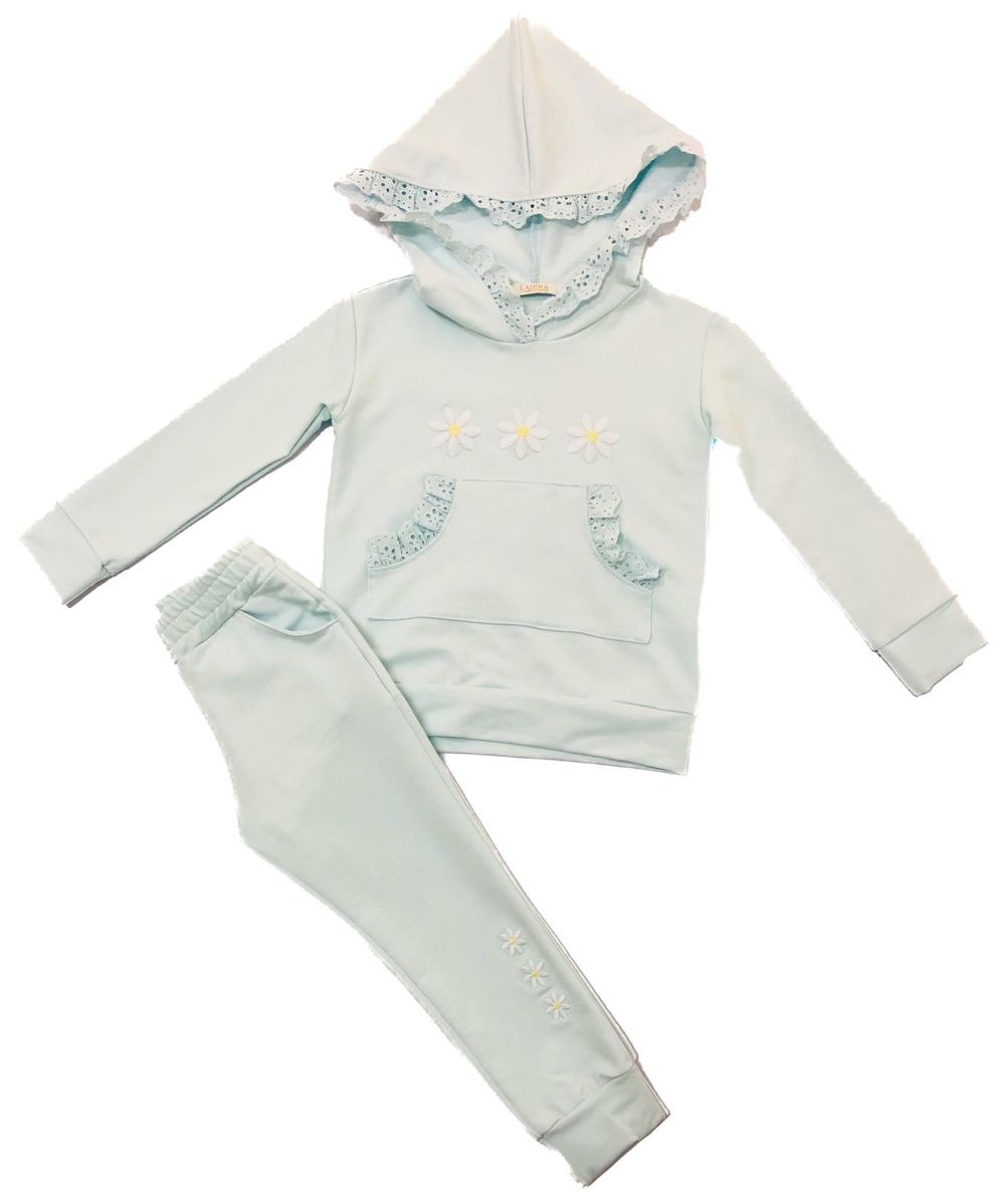 Conjunto Infantil Menina com Blusa de Frio e Calça Florida