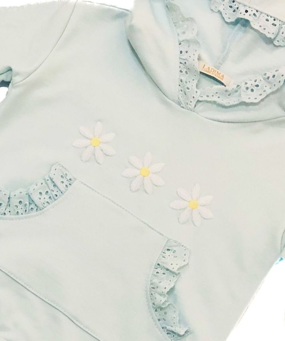 Conjunto Infantil Menina com Blusa de Frio e Calça Florida