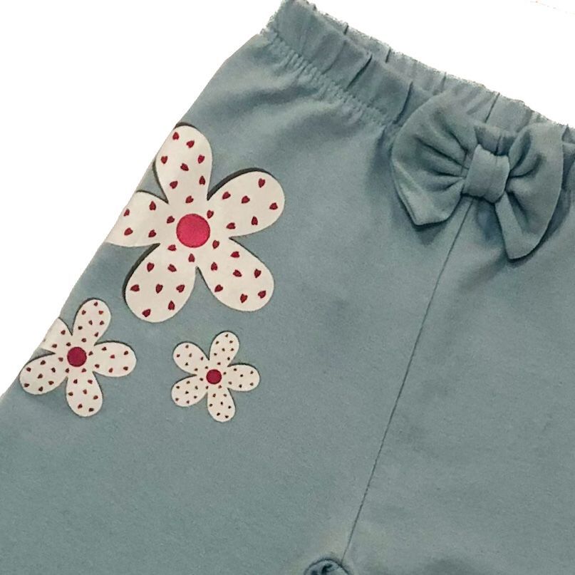 Conjunto Infantil Menina com Blusa e Calça Estampada Flores