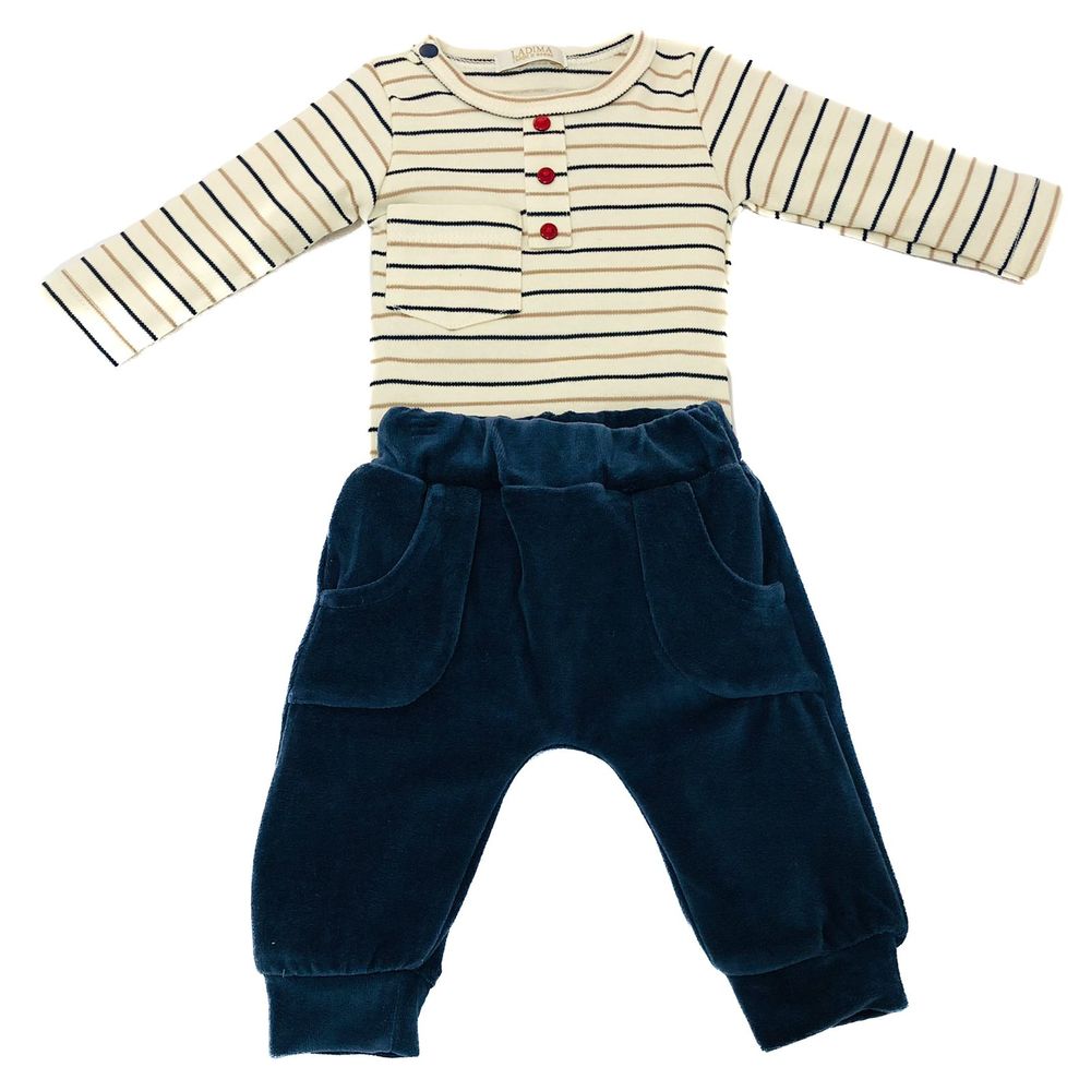 CONJUNTO  LONGO BEBÊ  MENINO BODY E CALÇA