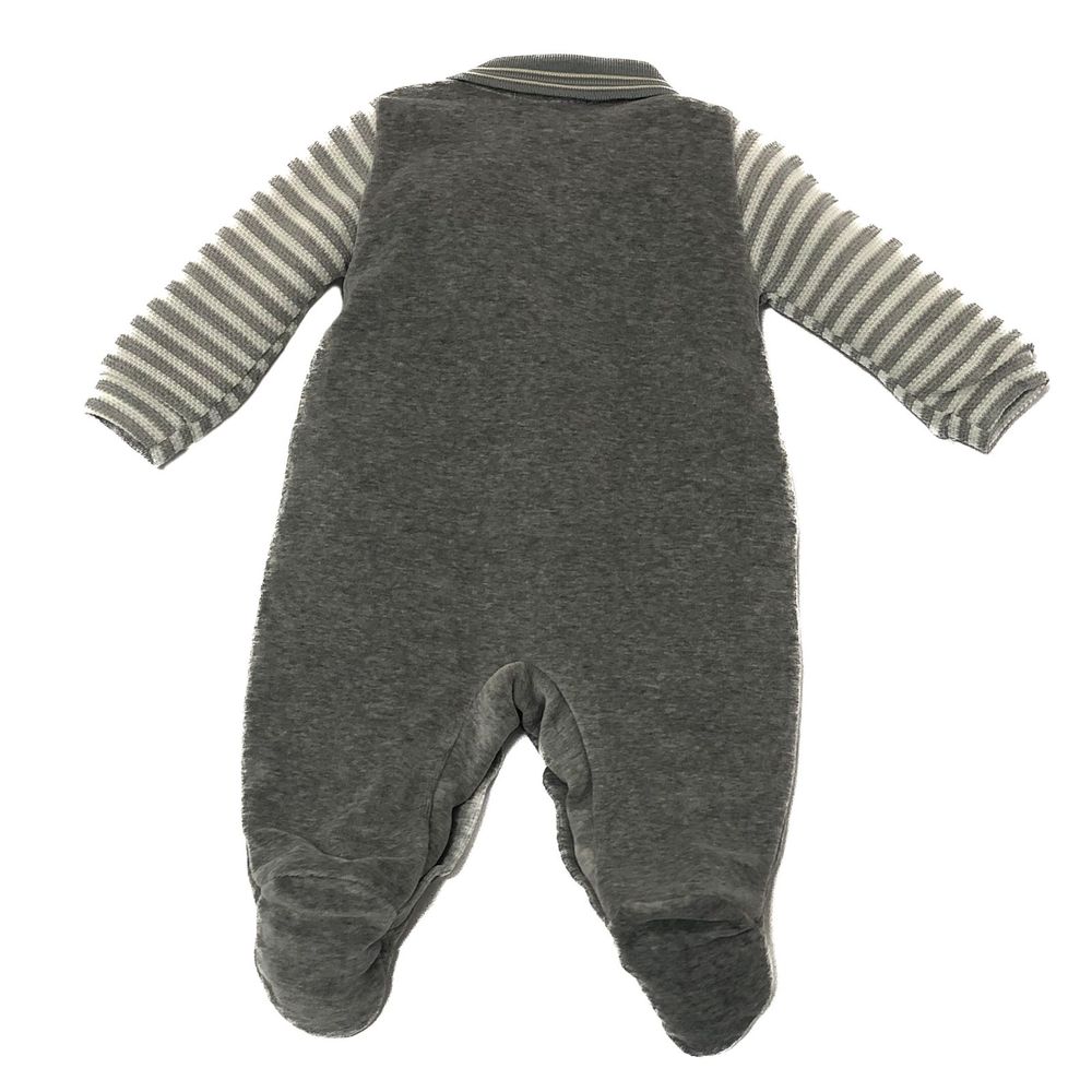 MACACÃO GOLINHA POLO EM PLUSH BEBÊ MENINO 