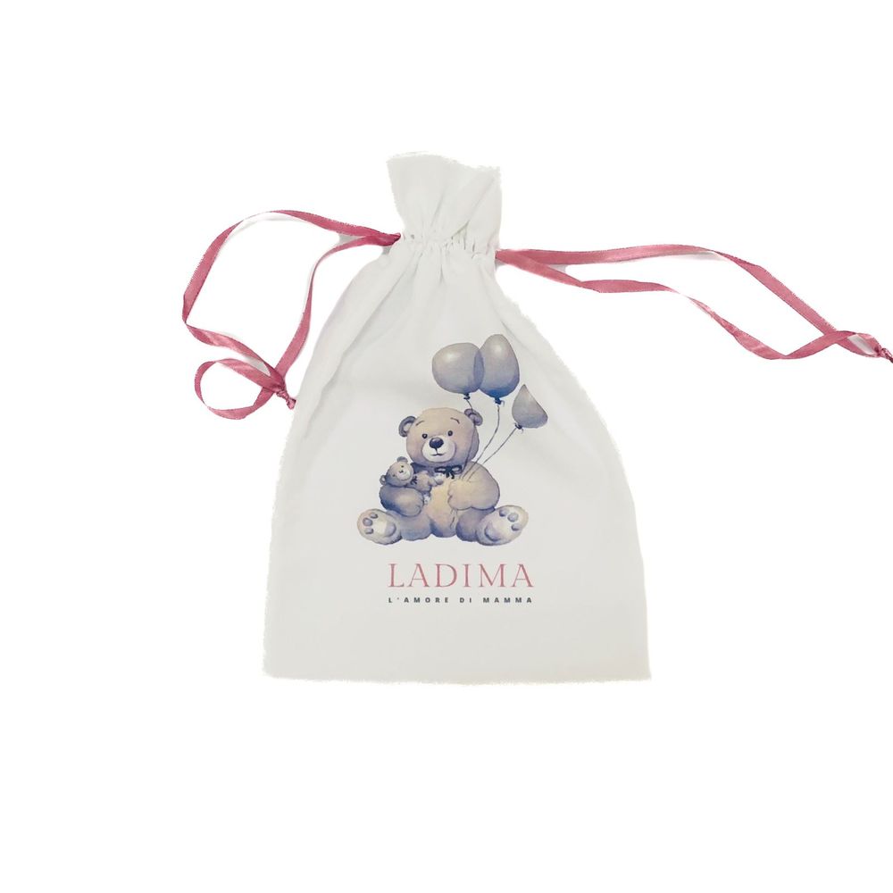 Embalagem de Presente em Tecido Ladima Com  Fita de Cetim 