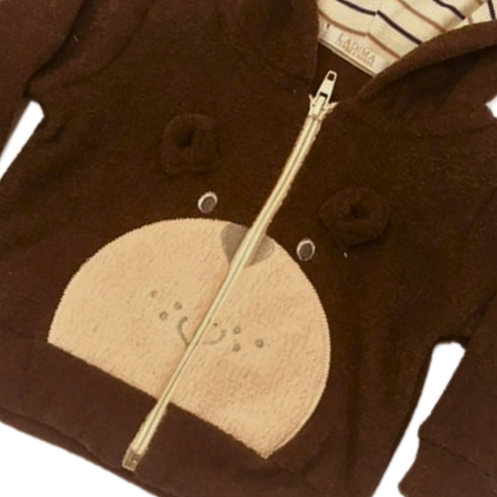 CONJUNTO  MENINO BEBÊ  ESTAMPA URSINHO COM CALÇA MARROM