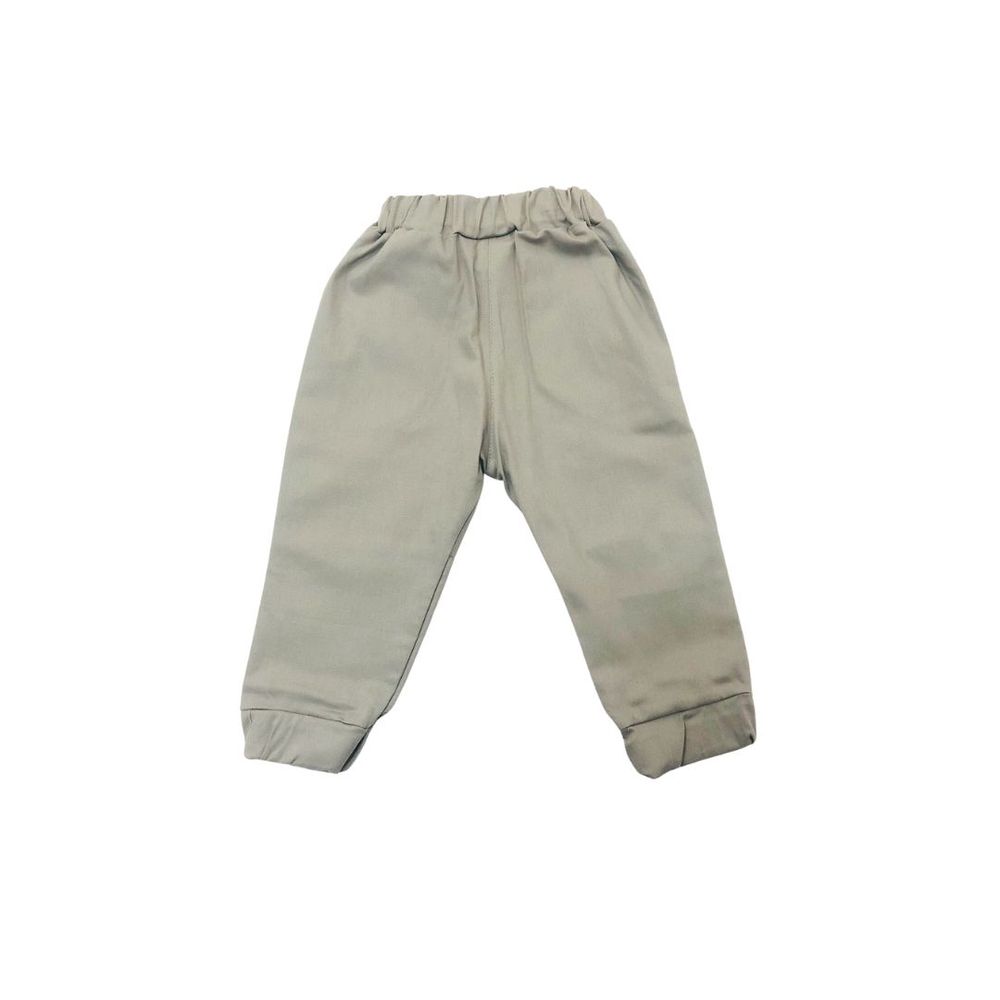 CONJUNTO MENINO BLUSA LISTRADA GOLA POLO E CALÇA CINZA
