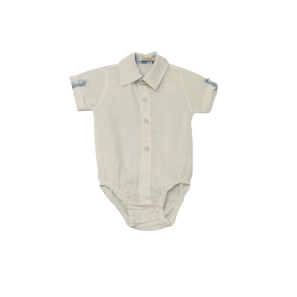 CONJUNTO BEBÊ COM BODY CAMISA E BERMUDA XADREZ