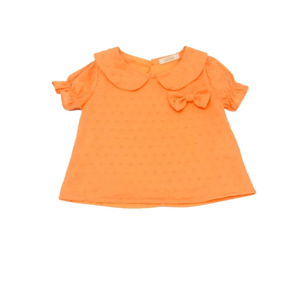 CONJUNTO INFANTIL SHORTS E BATA LARANJA