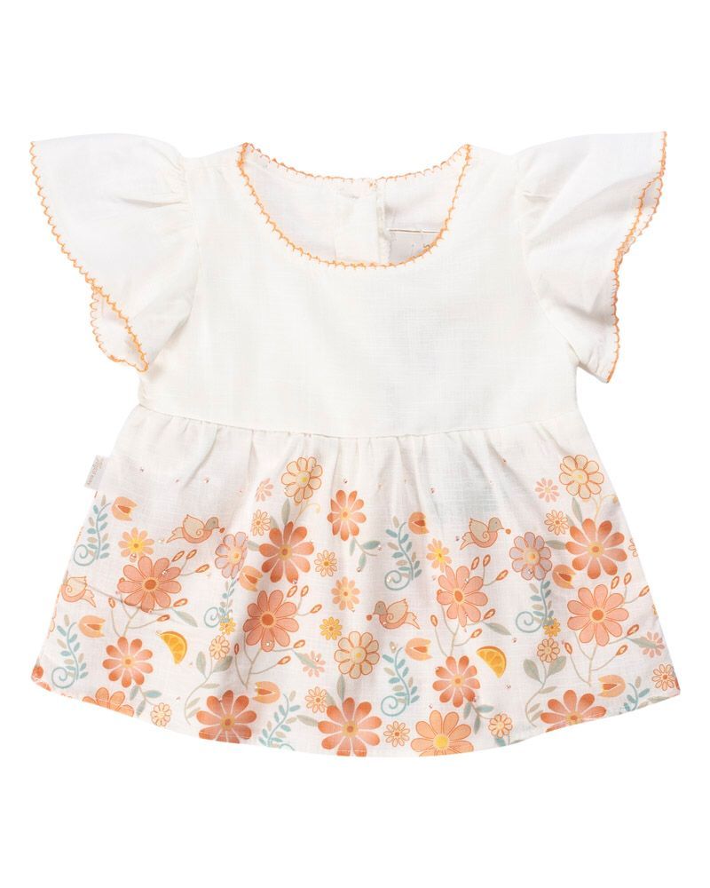 Conjunto Infantil Shorts E Bata Jardim