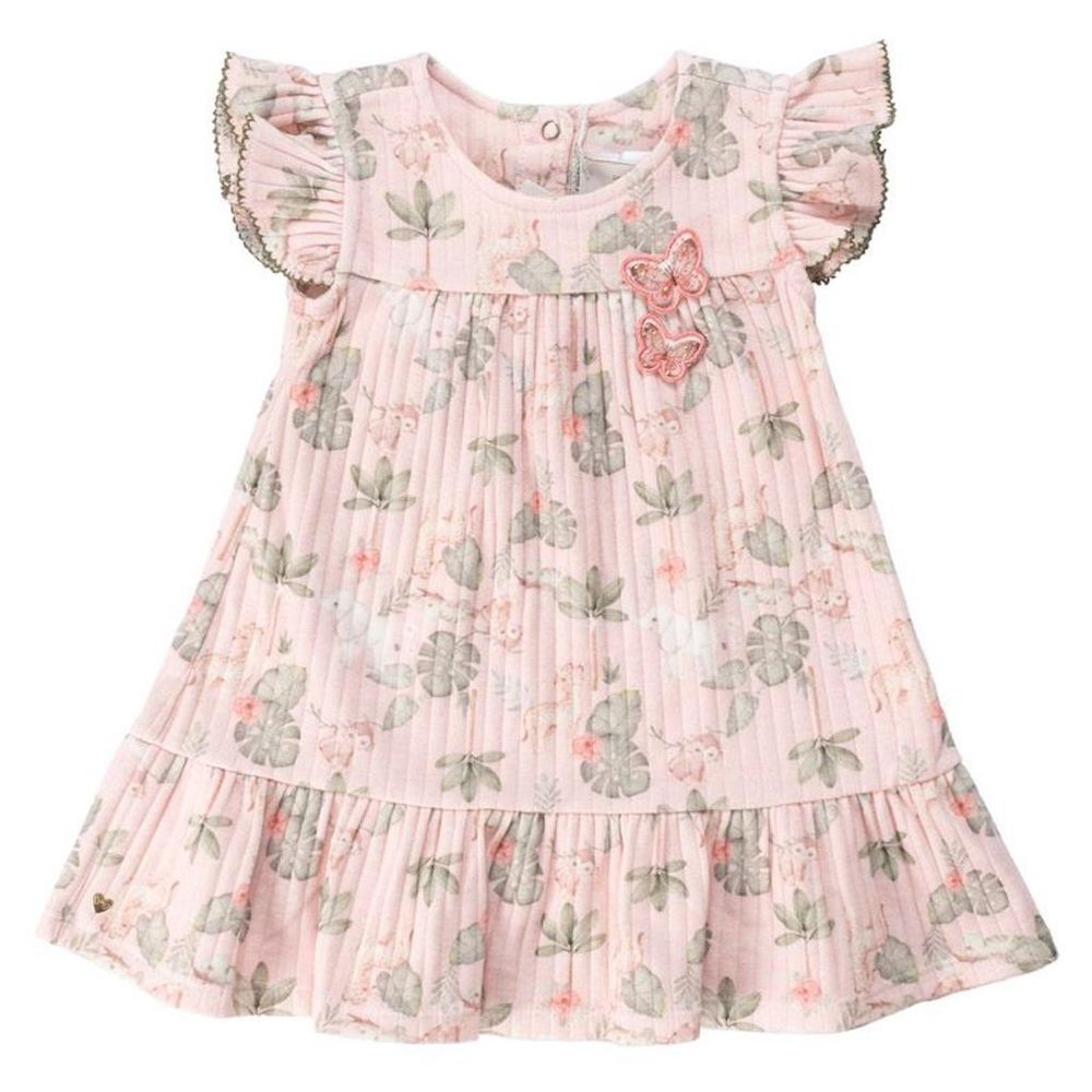 Vestido Malha Canelada Bebê